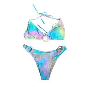 Blackbough Pastel Tie-Dye Bikini- TOP SIZE L, BOTTOM SIZE S
